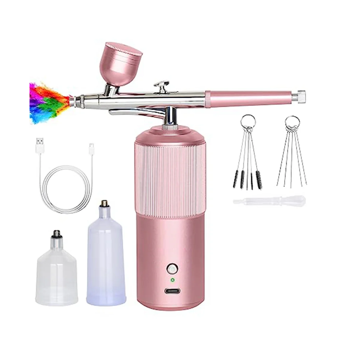 

Airbrush Kit - Rechargeable Handheld Airbrush Compressor, Professional Cordless Auto AirbrushGun, for Nail Art, Makeup A