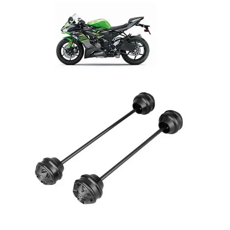 

For Kawasaki Ninja 636 ZX-6R ZX-10R ZX-14R ZZR1400 GTR1400 Front Rear Wheel Protector Axle Fork Crash Slider Motorbike