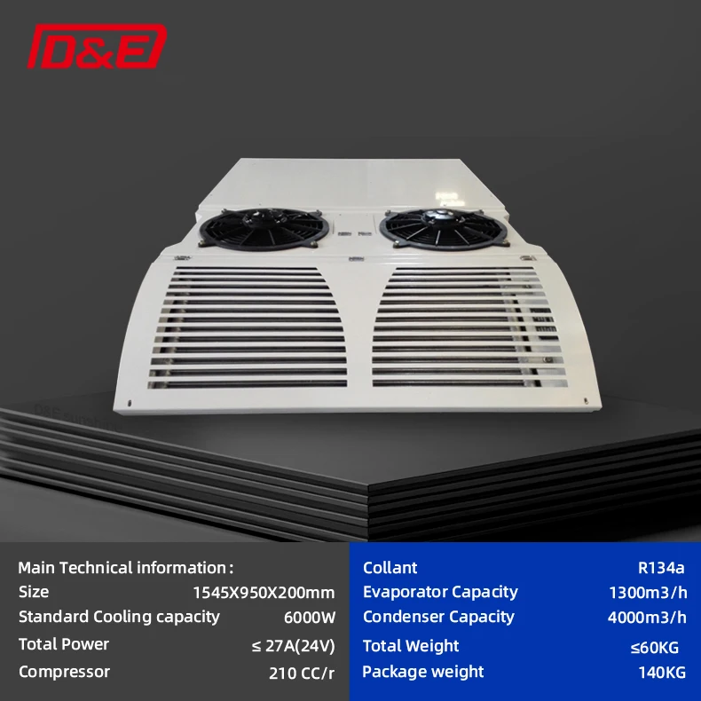 التبريد والتدفئة على السطح مكيف هواء الحافلة الكهربائية والعامة الطاقة الجديدة تيار مستمر تيار متردد 12 فولت-720 فولت