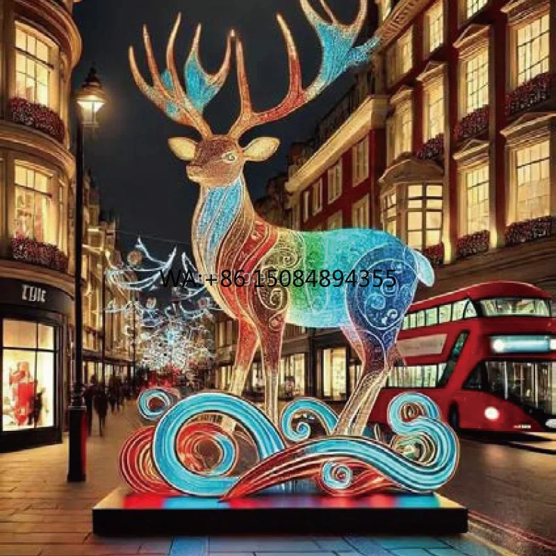 

Reindeer Sleigh Shape LED Light Decorative Waterproof Led Christmas Light Festival Led Flashing Lights Display