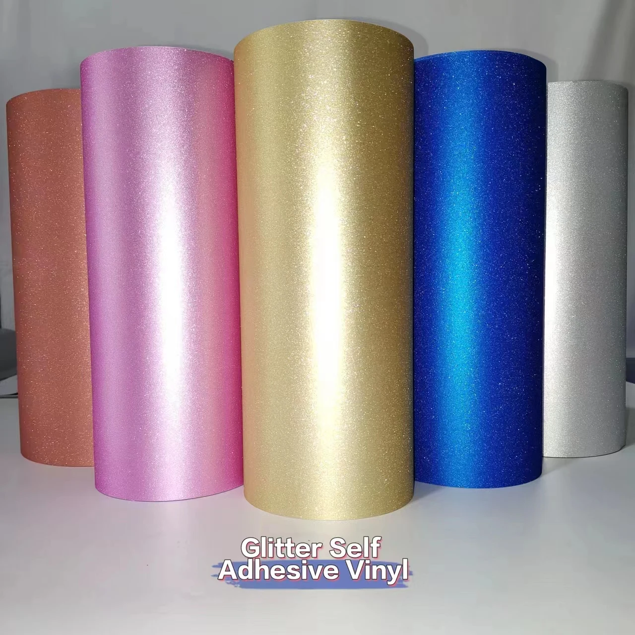 1 PC Glitter Permanent Self Adhesive Vinyl Sticker Film DIY