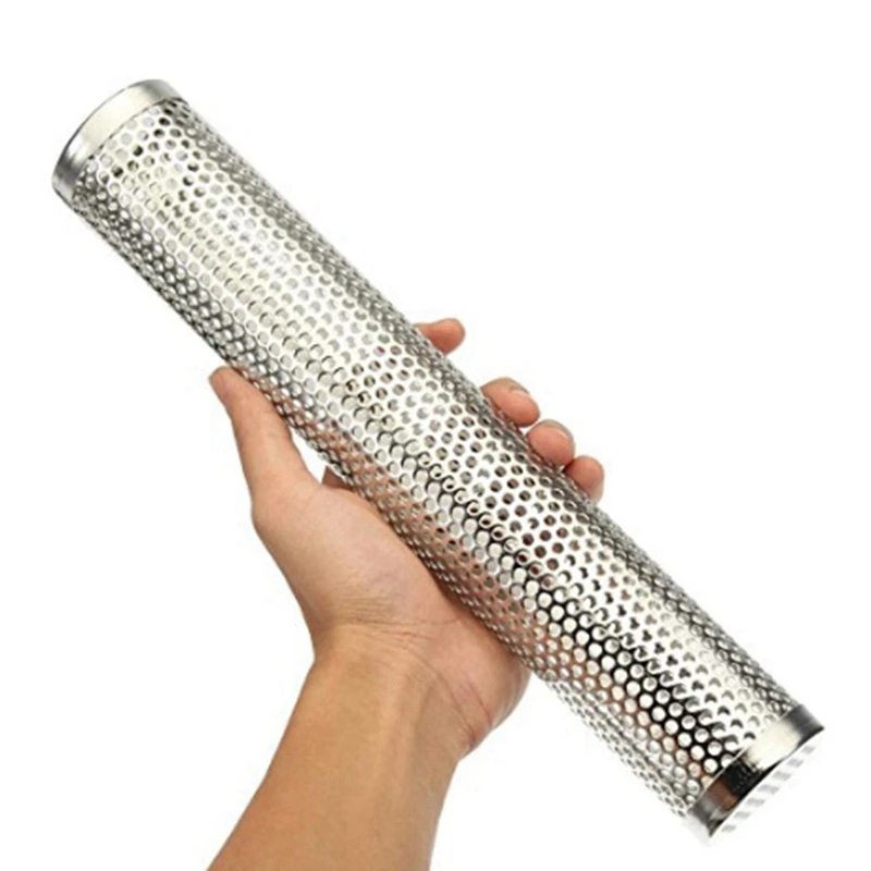 Bbq Stainless Steel Accessories Meshes Perforated Mesh Smoker Tube Barbecue Grill Generator Smoker Filter Tool
