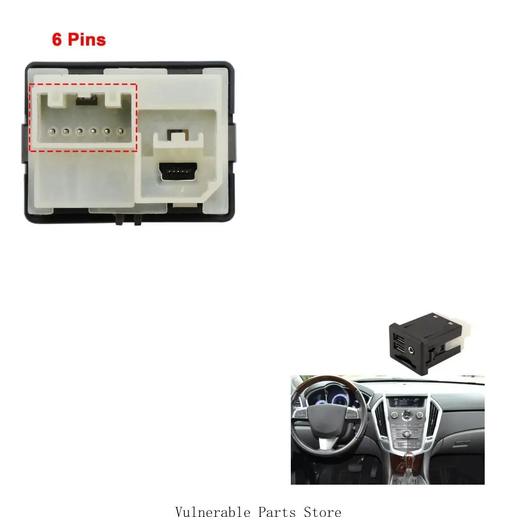 

D0UC Replacement Center Console Auxiliary Jacks for ATS 13581213 13599454 Double USB Port Jacks Card