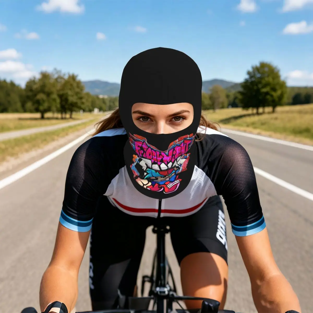 BoyFriend FNF. Brick Wall Breathable Balaclava Full Face Mask Sun Protection Neck Gaiter For Motorcycle Cycling Fishing Outdoor