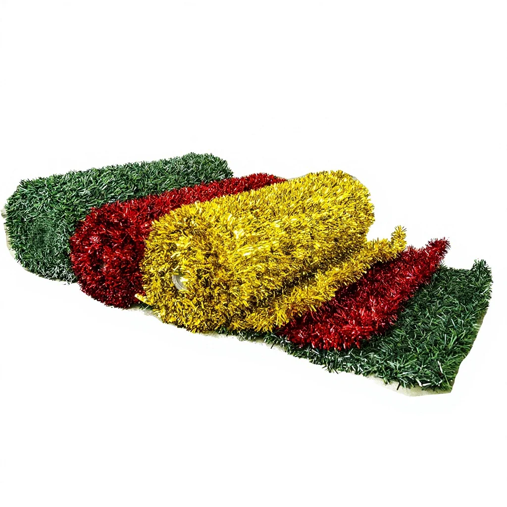 High quality pet mesh tinsel carpet grass christmas pattern decoration