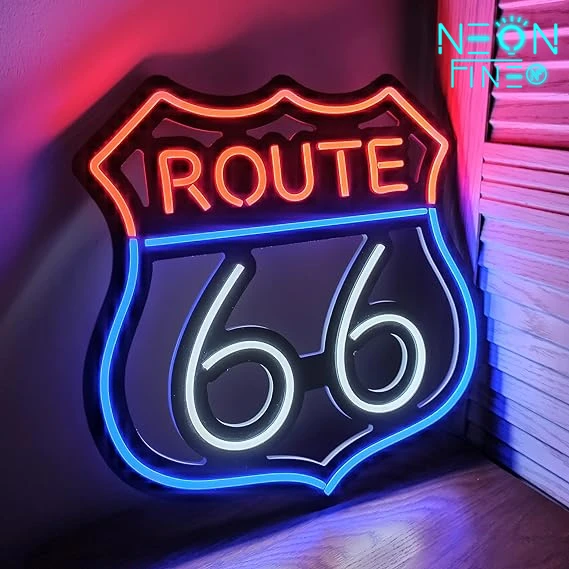 

Неоновая вывеска Route 66, фотообои, декор комнаты, питание от USB, для спальни, гостиной, игровой комнаты, мужская пещера, Домашняя вечеринка, подарок на день рождения