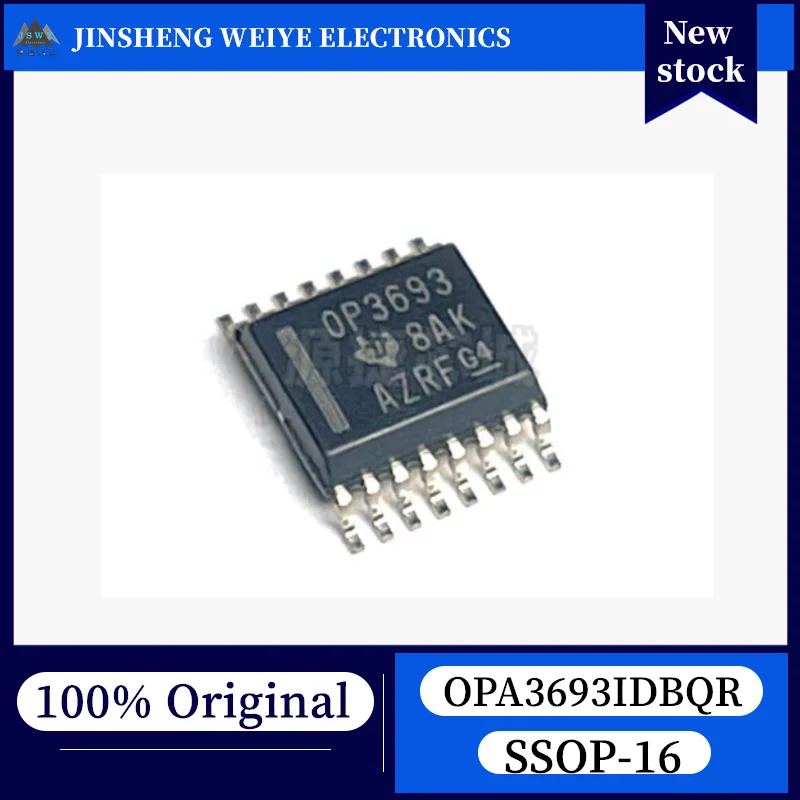 

(1/5 piece) OPA3693IDBQR OPA3693 SSOP-16 Fixed Gain Video Buffer Chip, 100% Brand New, In Stock, Original Chipset