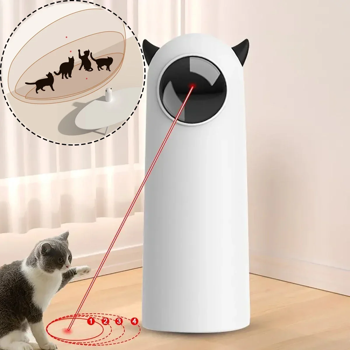 

Automatic Cat Toys LED Laser Interactive Smart Teasing Pet Handheld Electronic Indoor Random Laser Cats Toy Accessories For Dog