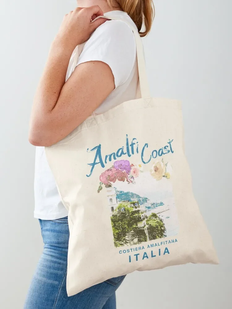 Amalfi Coast Italy ITALIA Vintage Italian Costiera Amalfitina Tote Bag custom tote bag reusable shopping bags Tote Bag