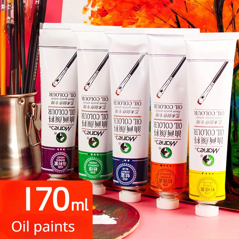 Imagem -02 - Tinta a Óleo de Grande Capacidade Tubo de Alumínio Multicolorido Pintura Artística Embalada Graffiti de Criação com Cores Brilhantes 170ml