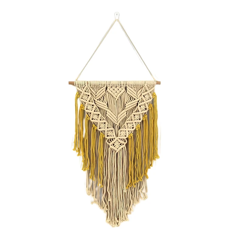 

Creative Cotton Wall Decoration Macrame Wall Hanging Tapestry Hand Woven Simple Boho Style For Room