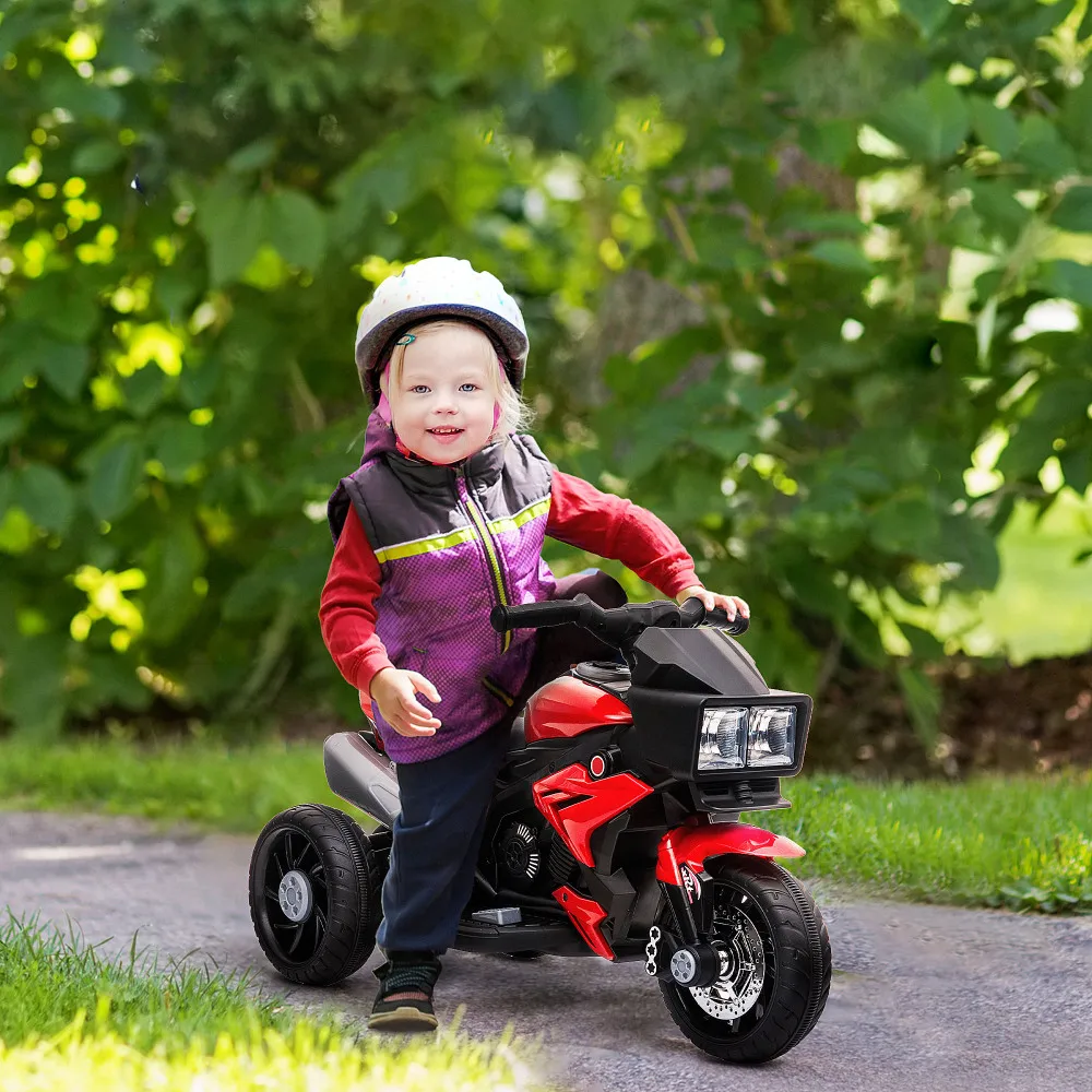 6-V-Kindermotorrad-Aufsitzspielzeug für Kleinkinder, batteriebetriebenes Mini-Elektromotorrad mit hoher Traktion und Vorwärts-/Rückwärtsschalter