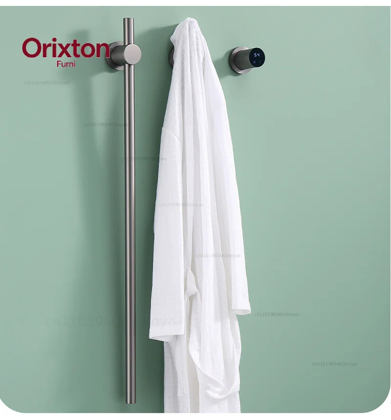 Concealed constant temperature electric towel rack digital display intelligent drying household stainless steel towel rack, carb