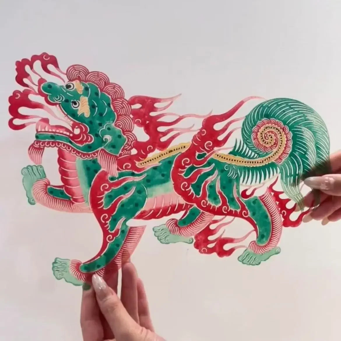 Shadow puppet decorative painting traditional handmade new Chinese hanging painting creative soft decoration ornament