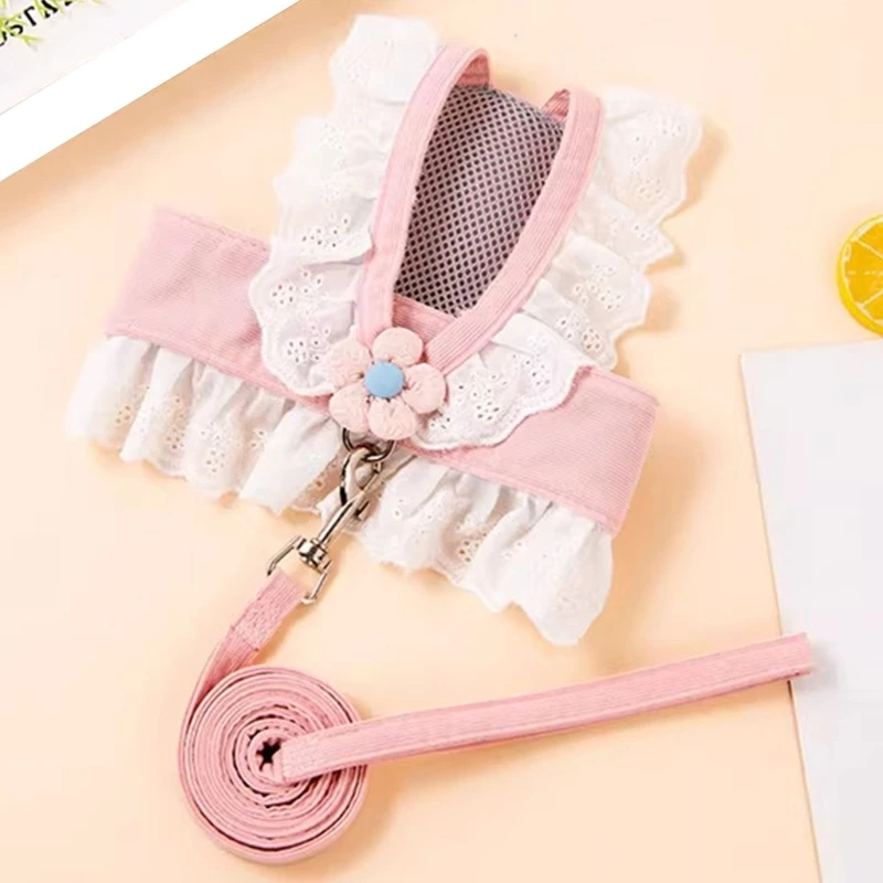 Kaninchengeschirr und Leine-Set aus weichem, atmungsaktivem Polyester für kleine Haustiere Freien, bequem, ausbruchsicher – Detail 5