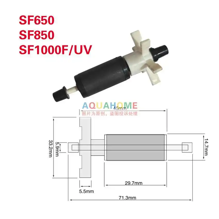 Wiadro filtra SOBO SF650/SF850/SF1000/SF1200/SF1500F specjalistyczny akcesoria do akwarium wirnika zapasowego