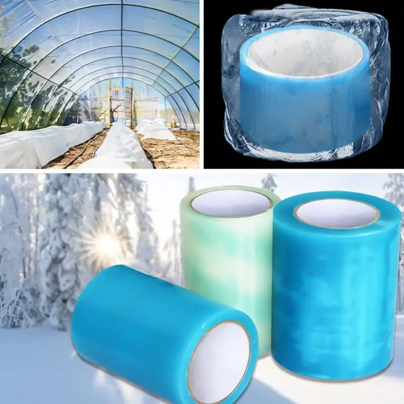 50M Transparent High Adhesive Greenhouse Film Repair Tape UV Resistant Strong Agriculture Garden Film Repair Adhesive Shed Tape