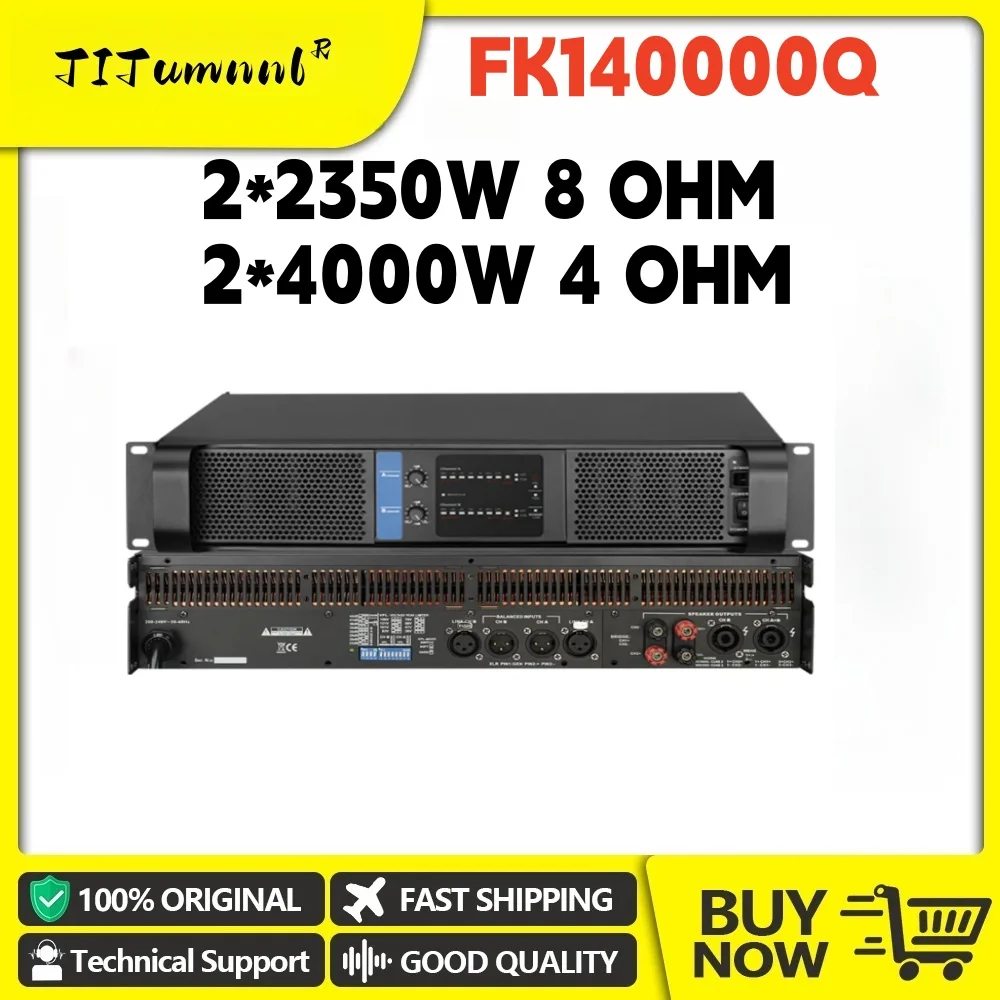 

TITumnnI FP14000Q 4x1350W 2x2350W Power Amplifier 2 Channel Line Array Sound System Audio Professional Disco Power Amplifier