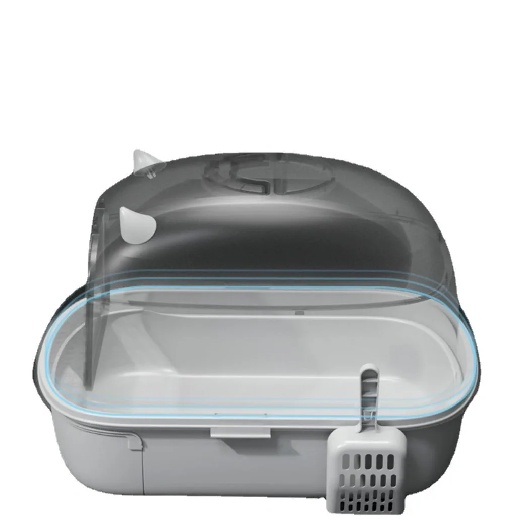Caja de arena plegable cerrada para gatos y control olores - imagen 3