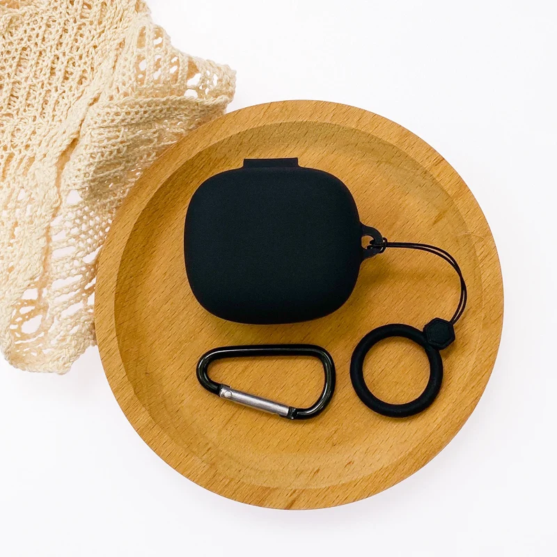 Casing Silikon untuk JBL Wave 300 TWS Penutup dengan Cincin Antijatuh Earphone Tahan Benturan Casing Pelindung Kotak Earphone Penutup Aksesori