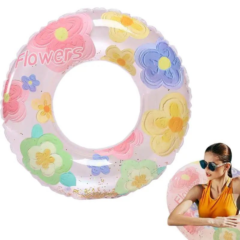 

Pool Floats Swimming Circle Kid's Floating Summer Swimming Ring With Sequin Highly Waterproof Water Fun Toy For Home Pools