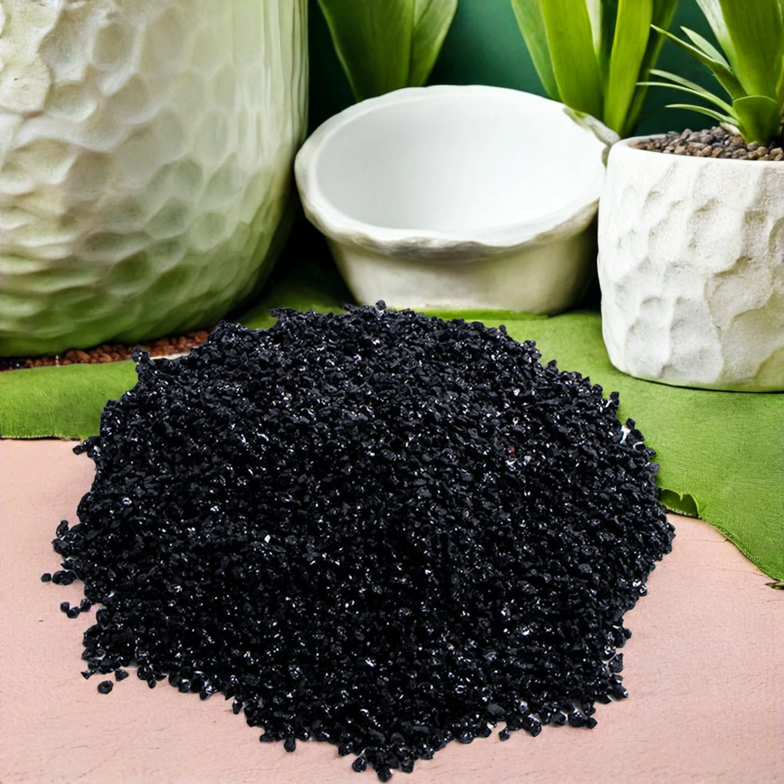 1000g Tourmaline Particles Natural Black Stone Chips Polished Beads Pellets Tumbled Minerals Decorative Ornament for DIY Jewelry