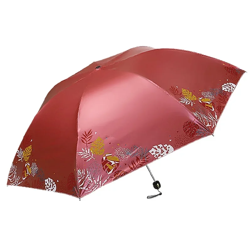 UV przezroczysty parasol słoneczny parasol damski ultralekki Mini potrójne parasol przeciwsłoneczny anty-UV parasol słoneczny CN znanej marki — zdjęcie 3