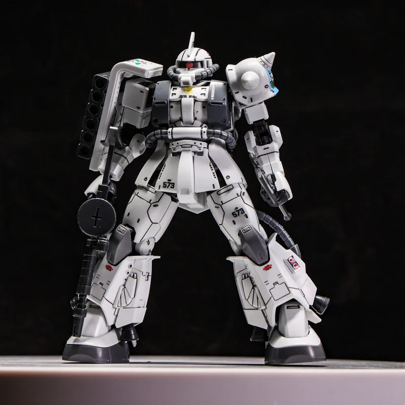 1/144 HG White Wolf MS-06R-1A GTO Zaku 2 Assembly Model Kit Desktop Decorations Animation Collectibles Periphery Figures Gift