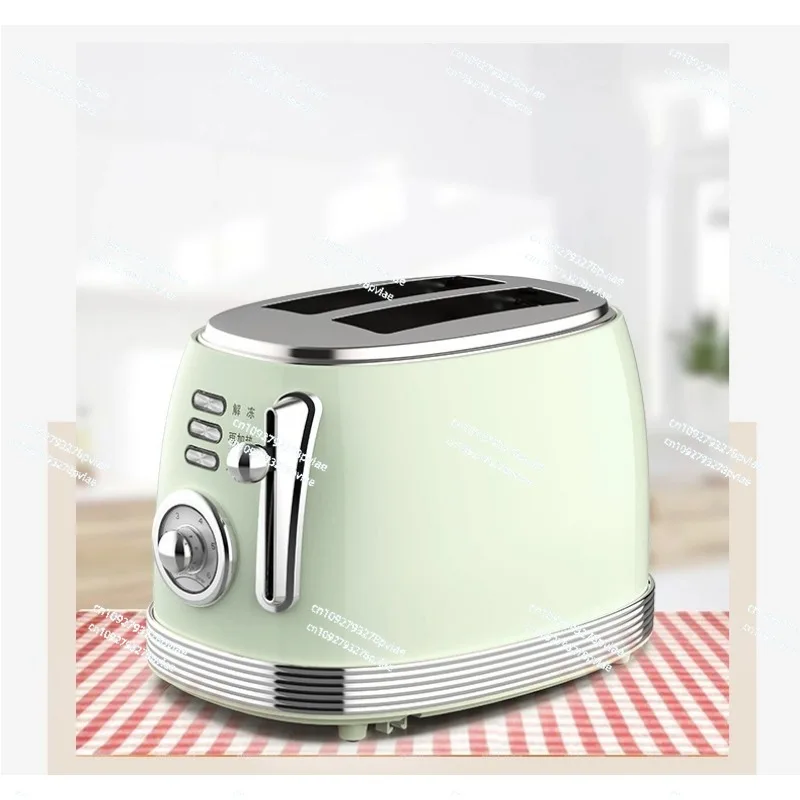 Stainless Steel Bread Maker Timer Electric Toaster Sandwich Toast Oven Grill 2 Slices Slot Automatic Breakfast Baking Machine EU