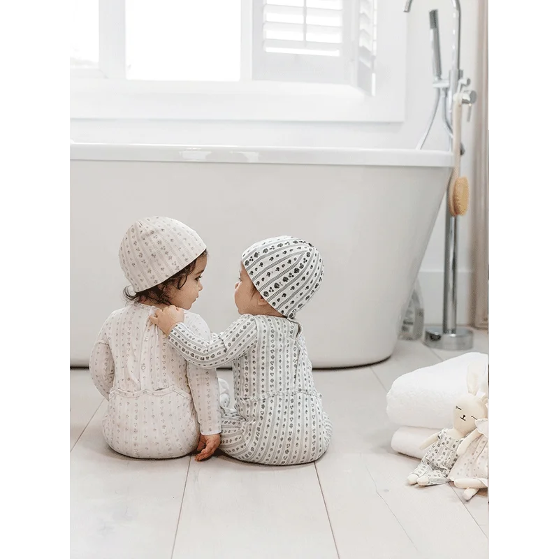 Ali layette SS26 Striped Floral Print Pajama Family Matching Collection Rompers Sets