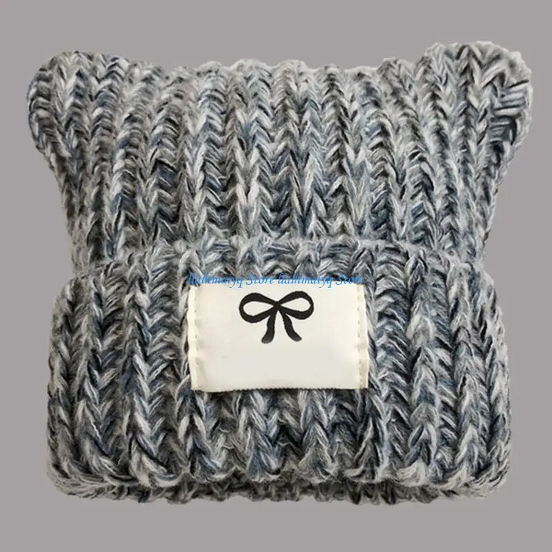 

573B Luxurious Plush Knitted Hat Trendy Portable Hat Soft Fashionable Hat Comfortable for Skiing and Camping Enthusiasts