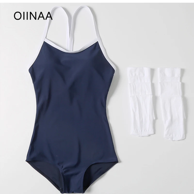 

OIINAA One Piece Swimsuit Women Backless Halter Hot Spring Swimwear Japanese Sweet Slim Bodysuit Summer 2025 New Bathing Suit