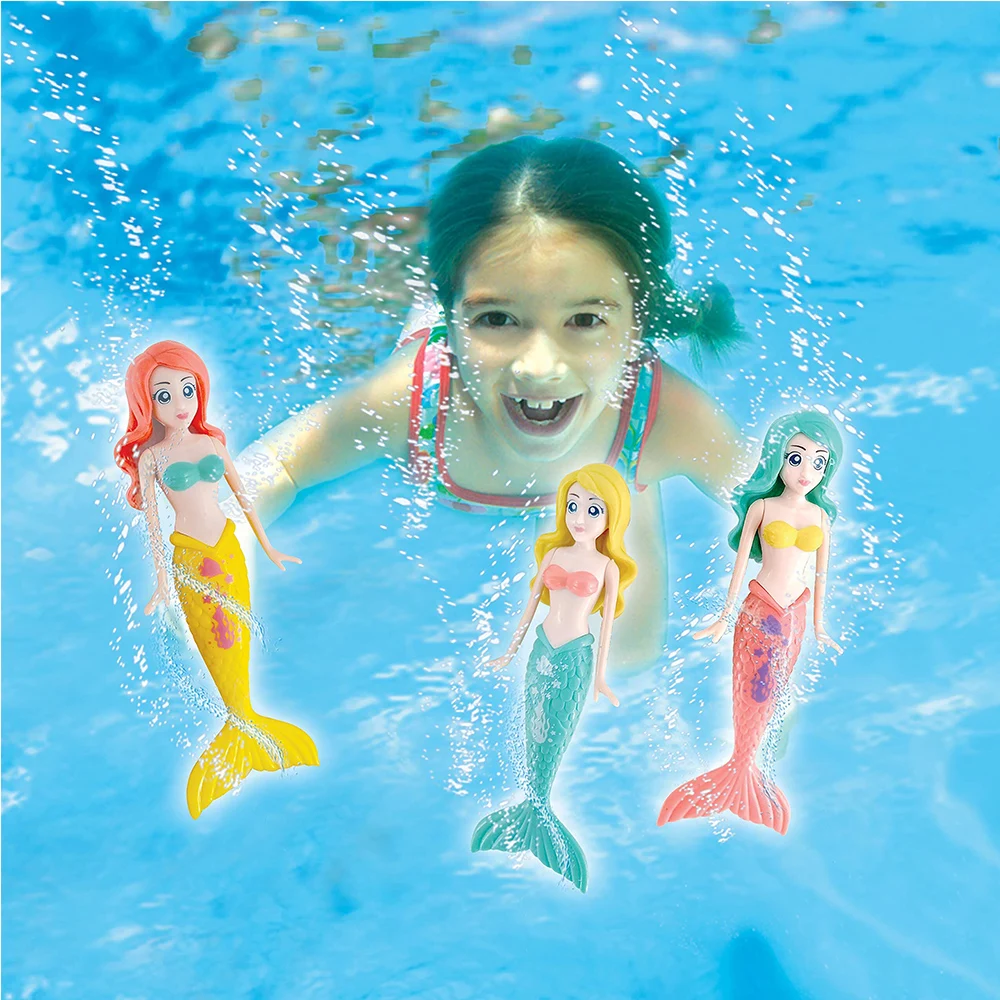 3pcs Mermaid Summer Diving Training Toys Torpedos Sharks Underwater Water Games Training Swimming Pool Gifts Set Toys For kids