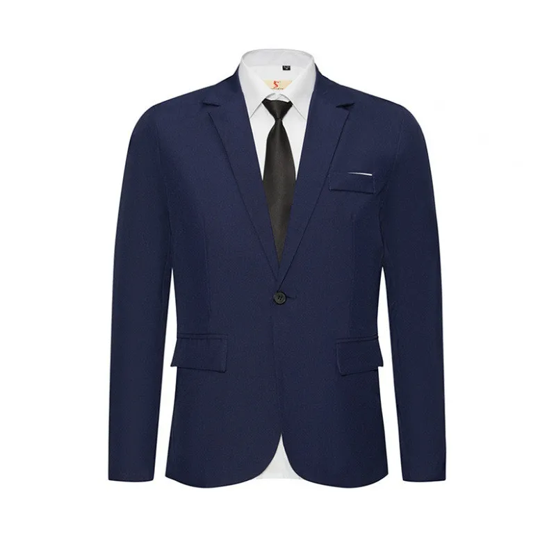 Men suit jacket Korean style leisure 1 grain buckle slim-fit solid color blazer