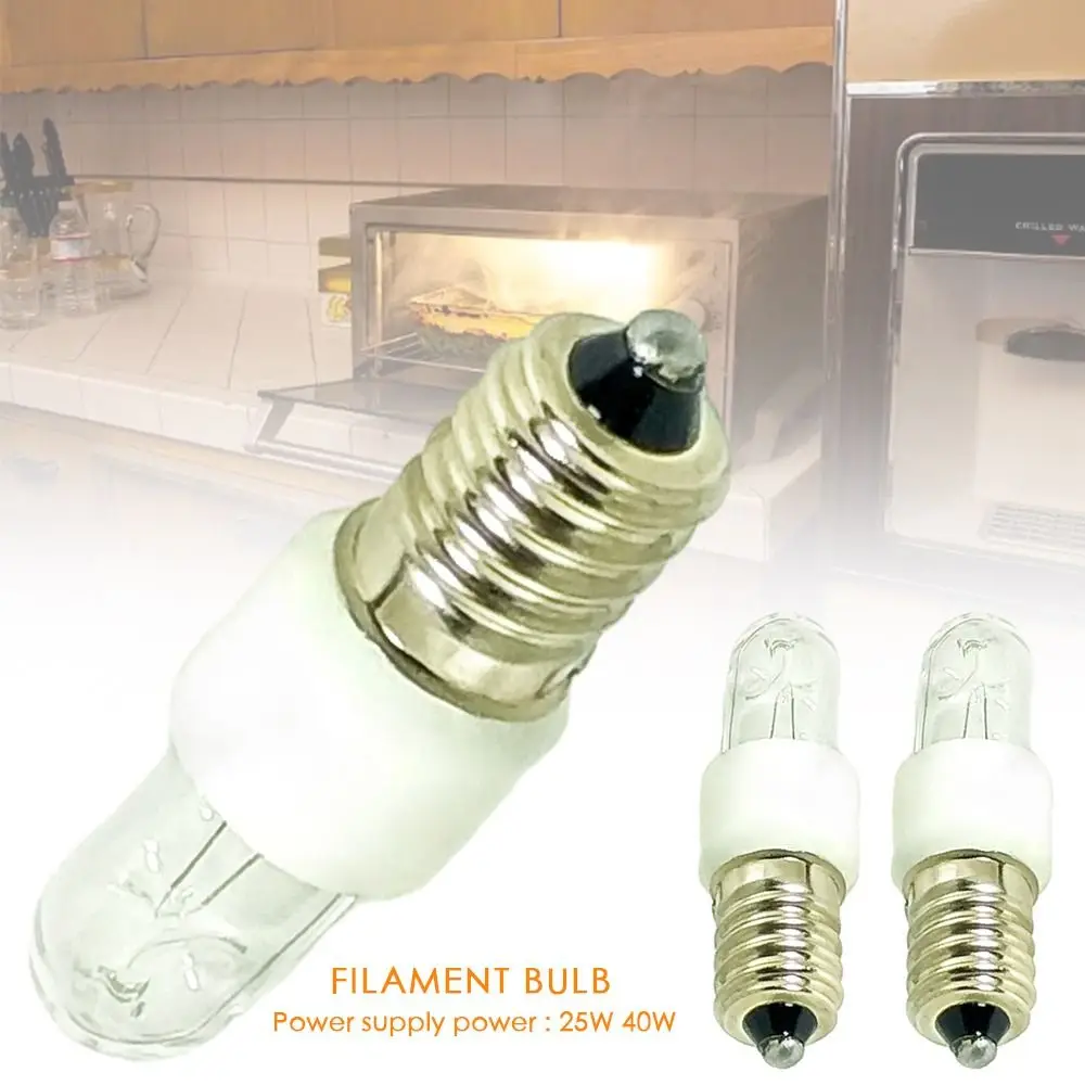 E14 25W 40W Oven Lamp Salt Bulb High temperature refrigerator light Cooker Hood Lamp Tungsten Filament bulb