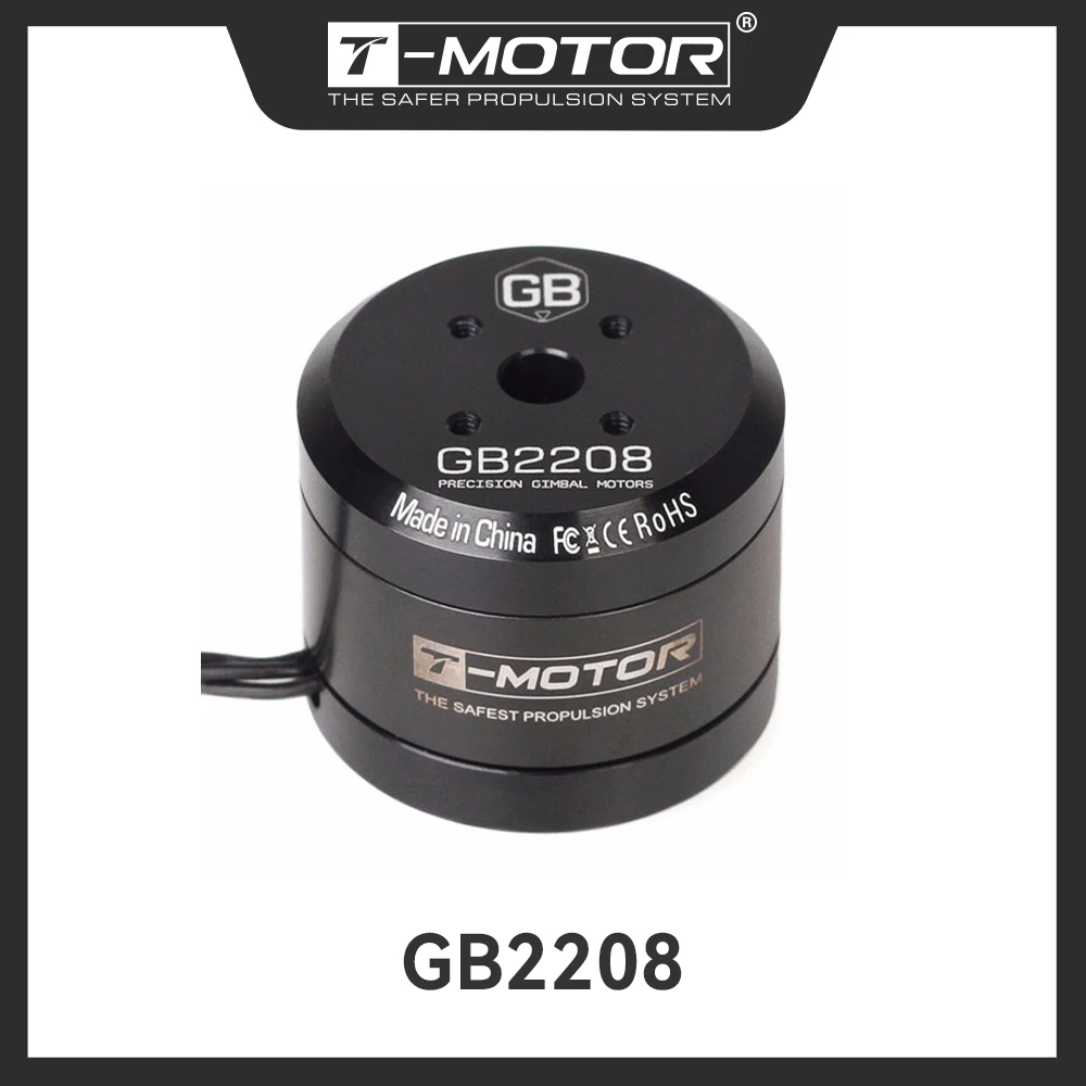 T-MOTOR Gimbal Type GB2208  3-4S UAV Drone Motor KV128 For Small Cogging Torque and Aerial photography