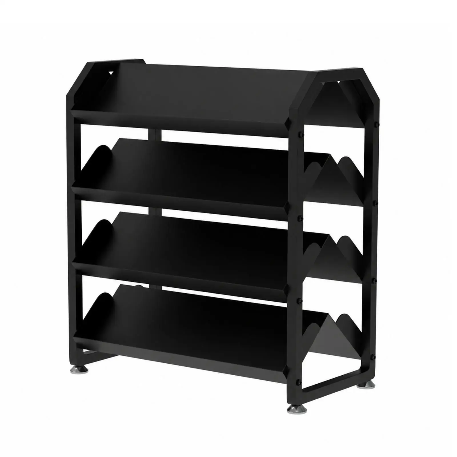 Craft Material Organizer Tiered Multi-Level Open-Frame Rack with Sloped Trays for Craft Hobbyists, Desktop, Art Studio
