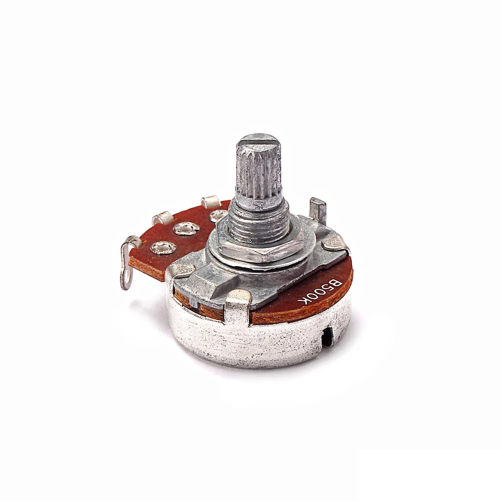 

B500K Ohm Potentiometer 15Mm Long Knurled Split Shaft For Guitar Volume Tone Control Replacement Audio Instrument Part