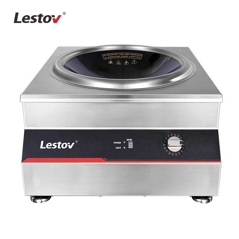 5000W Portable Commercial Kitchen Induction Wok Burner Stir Fry Cooker