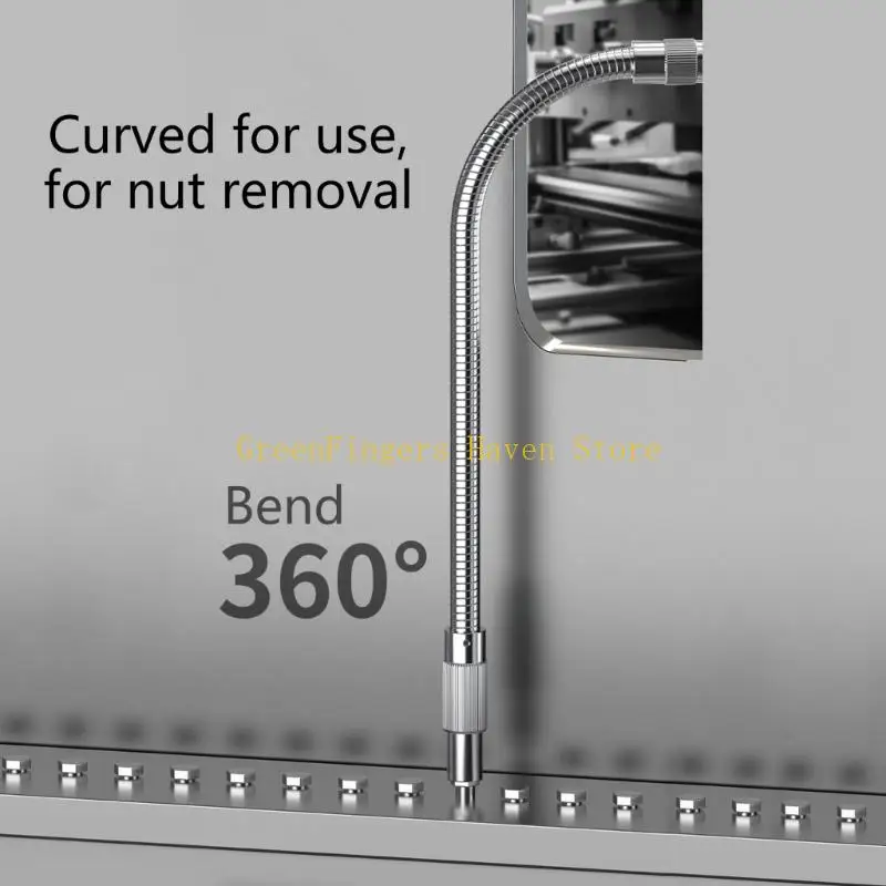 F68D Flexible Drill Extensions with Hexagonal Shanks for Tight Space 150mm 200mm 300mm Alloy Steel Drill Bit Holders