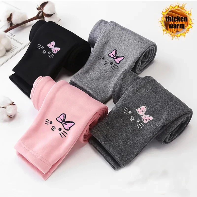 2-8Years Girls Leggings Autumn Winter Thick Warm Velvet Kids Leggings for Girls Children Bottom Part Pants Tights