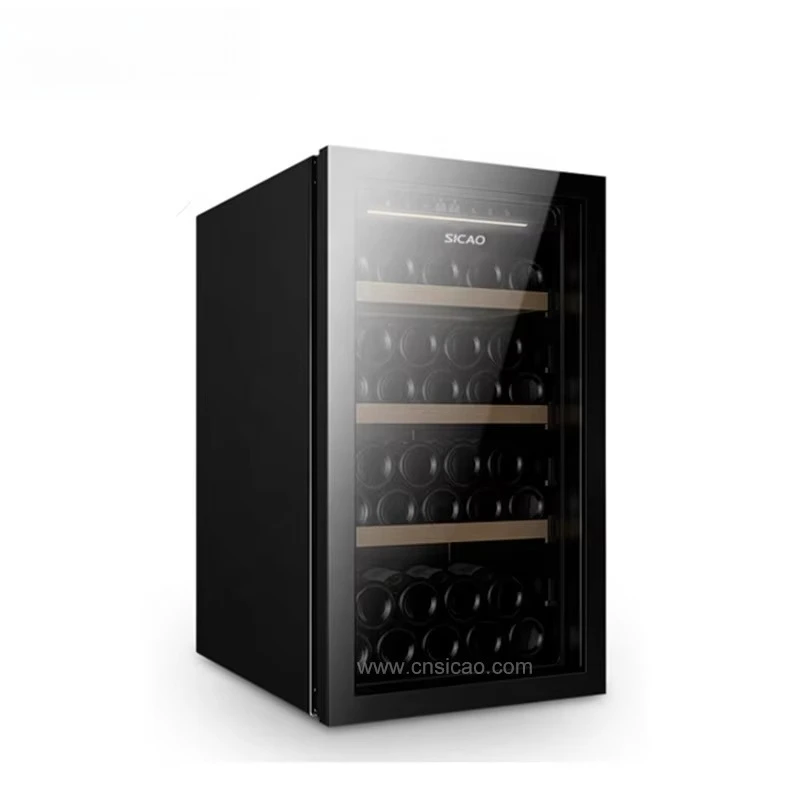 Display Silent Mini Bar Mirror Glass Door Compressor Home Use Wine Luxury Built in Wine Cooler Fridge Refrigerator