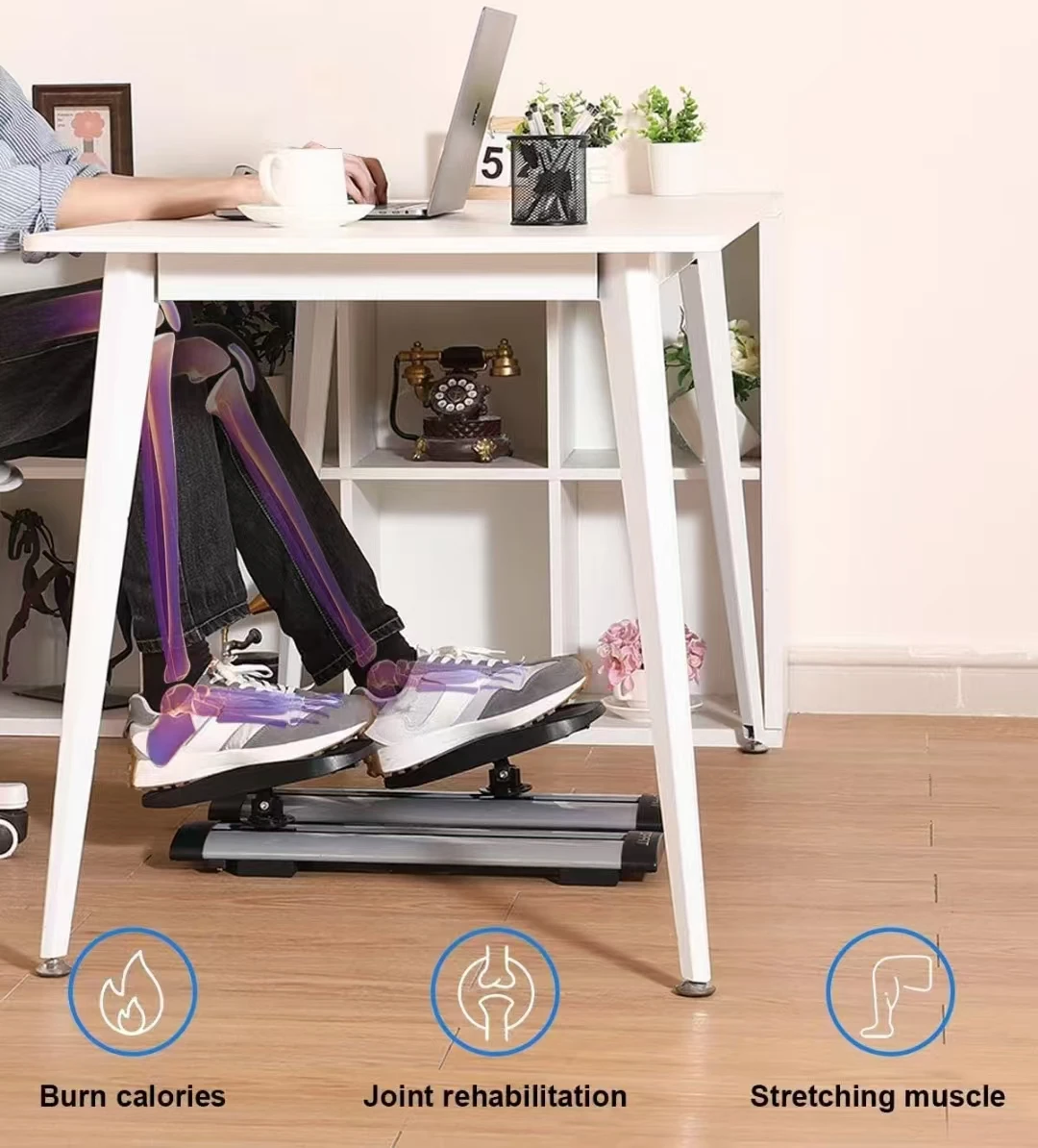 High Quality Electric Elliptical Stepper Machine Arm Legs Foot Cycle Trainer Pedal Exerciser Bike Elderly ABS Home Use