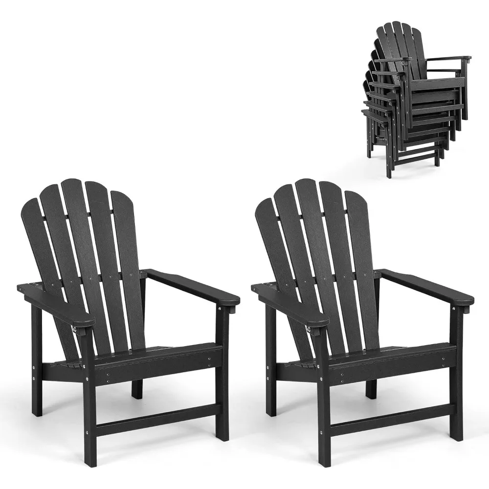 

Adirondack Chairs Set of 2, Stackable Adirondack Chair for Relaxing, Composite Adirondack Chairs