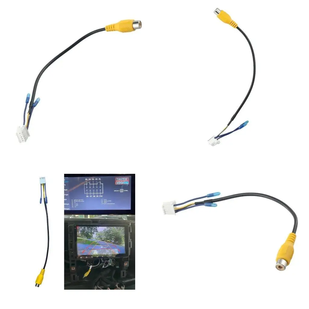 

Кабель-адаптер камеры заднего вида Адаптер кабеля заднего вида Автомобильный радиоадаптер 10-контактный Raior-кабель для монитора