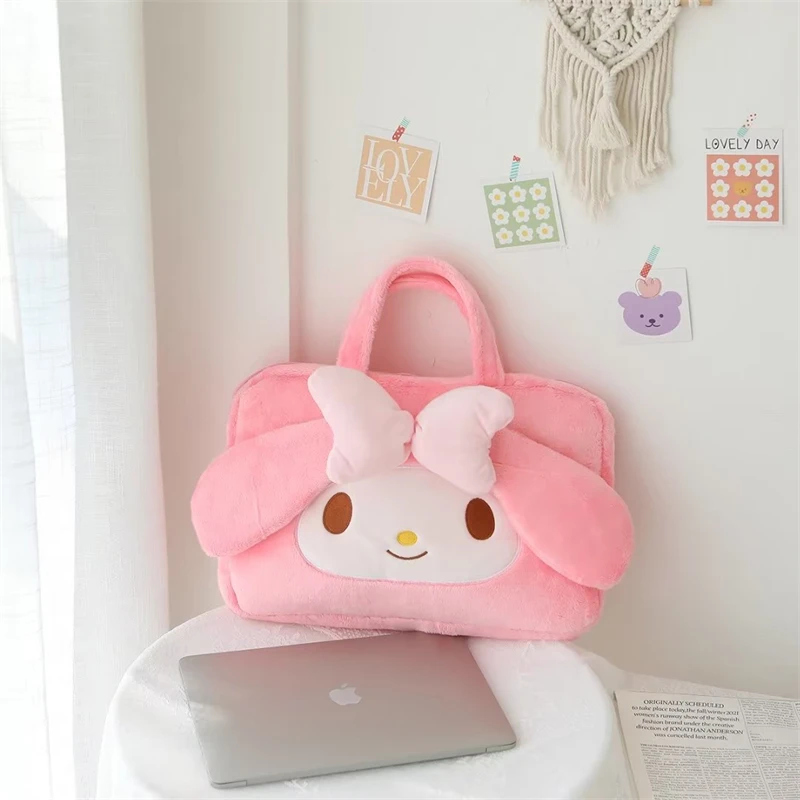 Sanrio Nette Laptop Tasche Kuromi My Melody Japanischen Stil Anime Reise Laptop Fall Cinnamoroll Plüsch Tasche Für Mädchen Geburtstag Geschenke