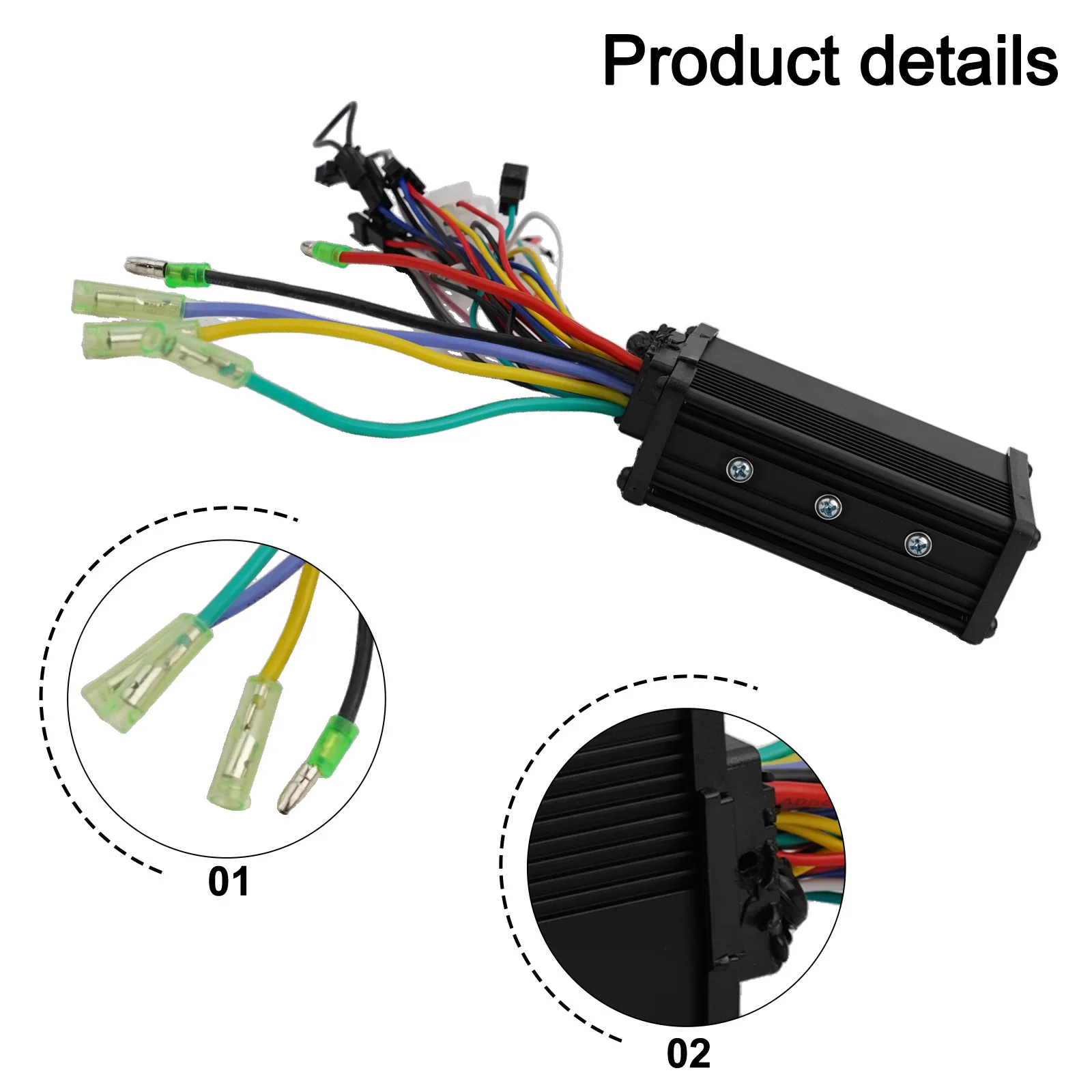 250W E-Bike Controller 24V-48V Brushless Controller Good Heat Dissipation High Performance E-Bike Upgrades For E-Bike