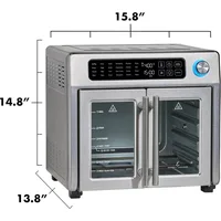 Extra Large French Door Air Fryer Toaster Oven Combo 26QT 24 Cooking Functions Digital Stainless Steel with 7 4