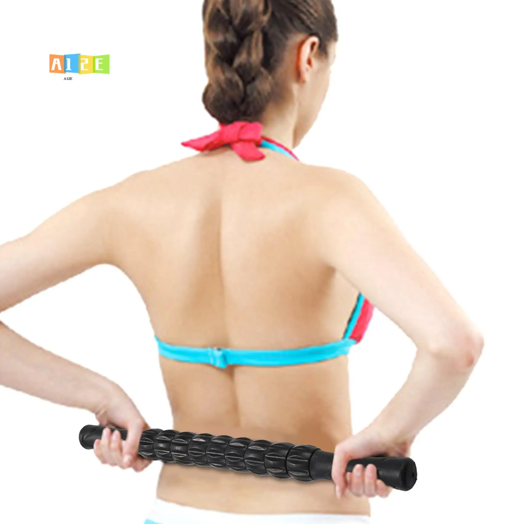 A12E-قابل للتعديل والعتاد تدليك العضلات الأسطوانة الزناد نقطة عصا تدليك الإصدار الليفي العضلي الذاتي للساق/الظهر/القدمين الاسترخاء اليوغا أداة