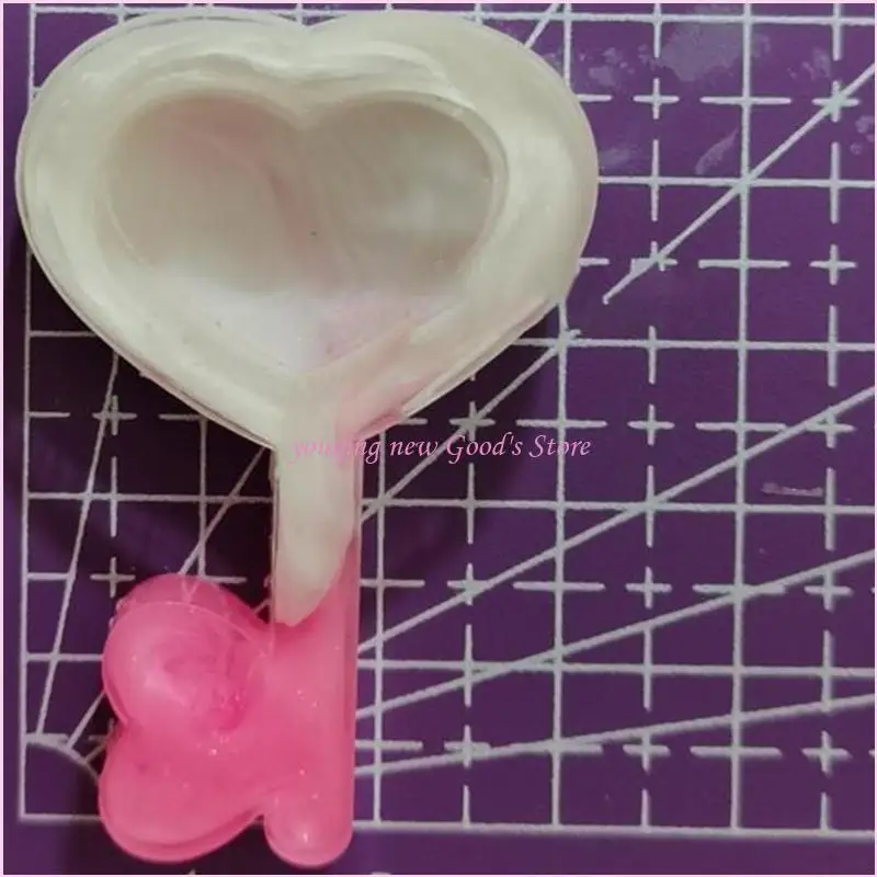 57QA الرمال المتحركة الراتنج قالب القلب الراتنج الفن شاكر قالب الحب سيليكون قالب جوفاء الايبوكسي قلادة قالب للإبداع على شكل قلب